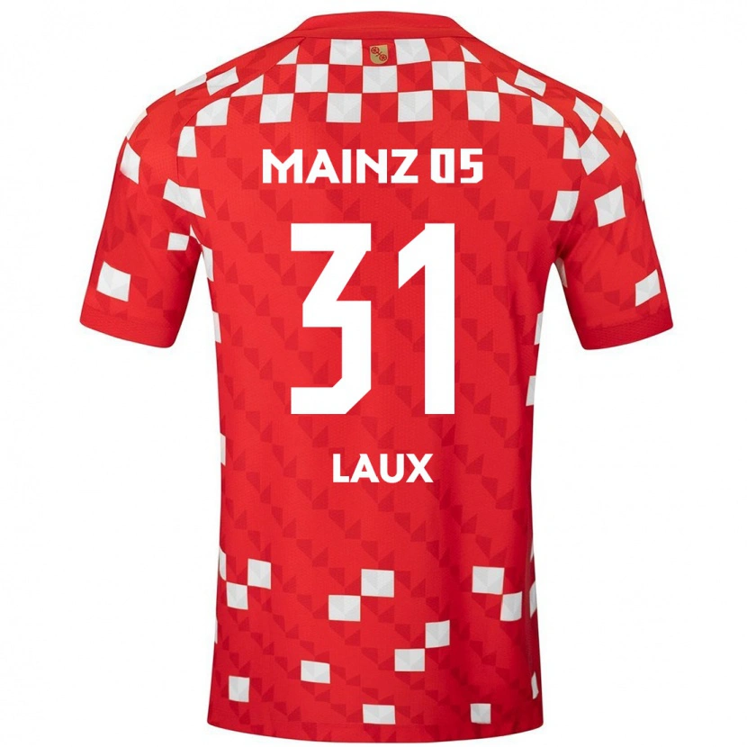 Danxen Kobiety Lucas Laux #31 Biały Czerwony Domowa Koszulka 2024/25 Koszulki Klubowe