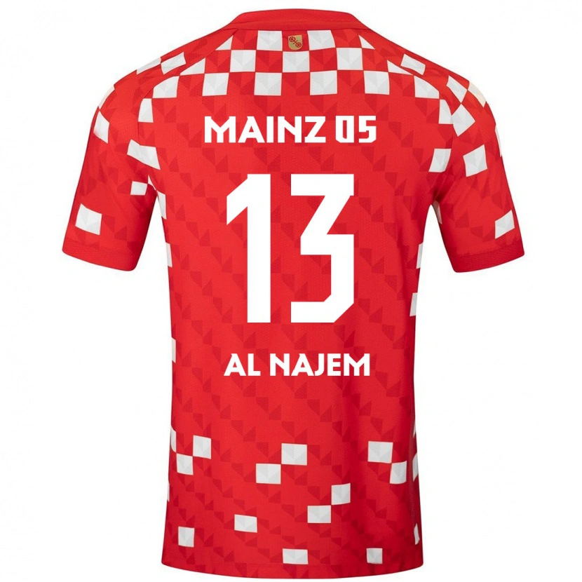 Danxen Kobiety Salma Al Najem #13 Biały Czerwony Domowa Koszulka 2024/25 Koszulki Klubowe