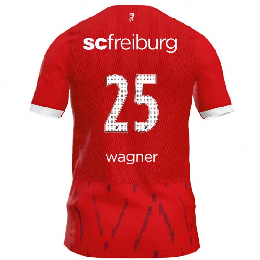 Danxen Kobiety Noah Wagner #25 Czerwony Domowa Koszulka 2024/25 Koszulki Klubowe