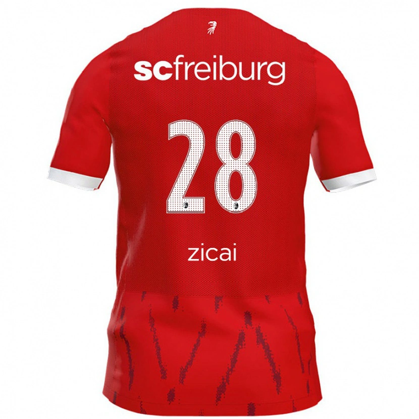 Danxen Kobiety Cora Zicai #28 Czerwony Domowa Koszulka 2024/25 Koszulki Klubowe