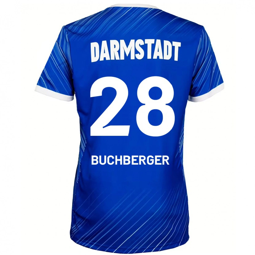 Danxen Kobiety Jonas Buchberger #28 Niebieski Biały Domowa Koszulka 2024/25 Koszulki Klubowe
