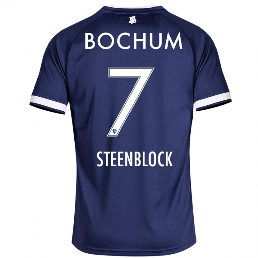 Danxen Kobiety Jannis Steenblock #7 Ciemnoniebieski Domowa Koszulka 2024/25 Koszulki Klubowe