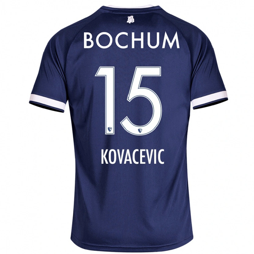 Danxen Kobiety Elhan Kovacevic #15 Ciemnoniebieski Domowa Koszulka 2024/25 Koszulki Klubowe