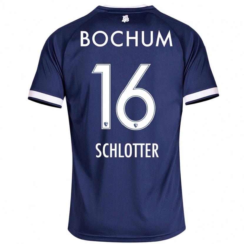 Danxen Kobiety Joel Schlotter #16 Ciemnoniebieski Domowa Koszulka 2024/25 Koszulki Klubowe