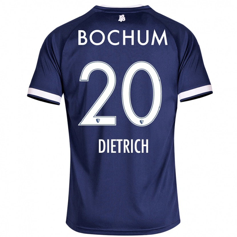 Danxen Kobiety Sam Dietrich #20 Ciemnoniebieski Domowa Koszulka 2024/25 Koszulki Klubowe