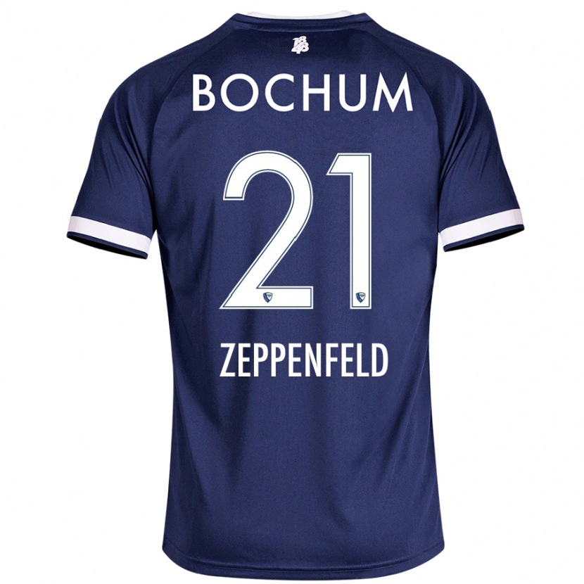Danxen Kobiety Paul Zeppenfeld #21 Ciemnoniebieski Domowa Koszulka 2024/25 Koszulki Klubowe