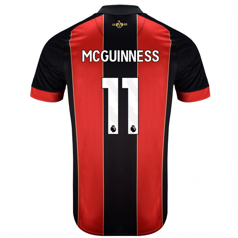 Danxen Kobiety Gemma Mcguinness #11 Czerwony Czarny Domowa Koszulka 2024/25 Koszulki Klubowe