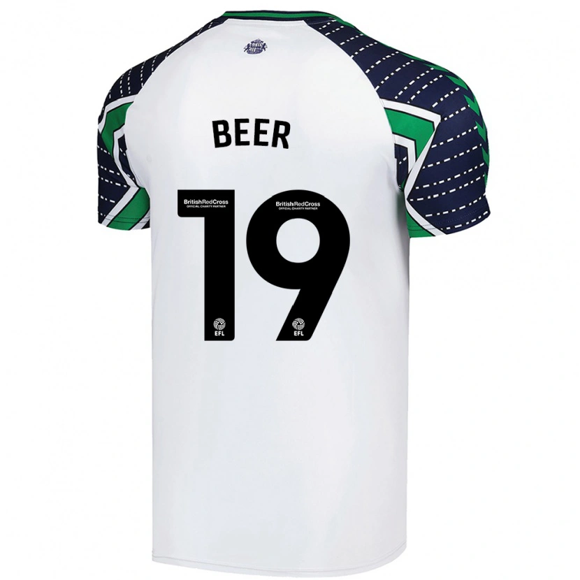 Danxen Kobiety Megan Beer #19 Biały Wyjazdowa Koszulka 2024/25 Koszulki Klubowe