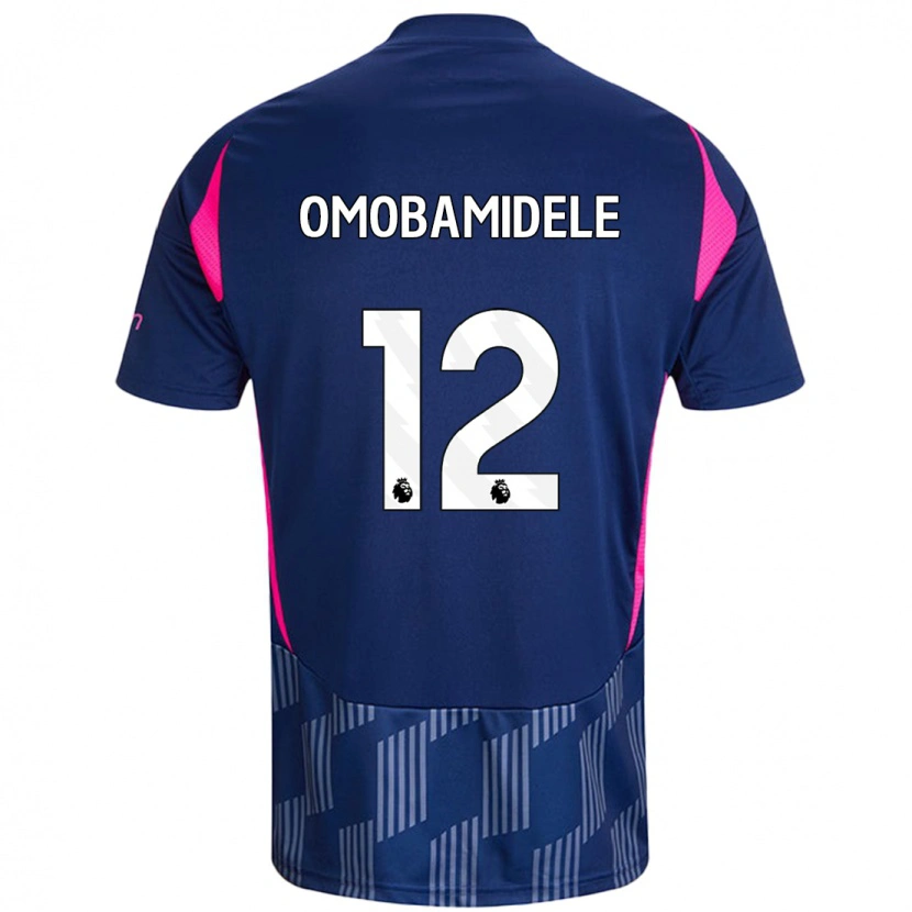 Danxen Kobiety Andrew Omobamidele #12 Królewski Niebieski Różowy Wyjazdowa Koszulka 2024/25 Koszulki Klubowe