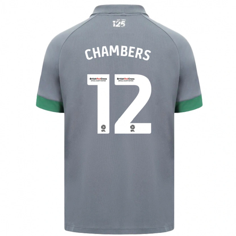 Danxen Kobiety Calum Chambers #12 Ciemnoszary Wyjazdowa Koszulka 2024/25 Koszulki Klubowe