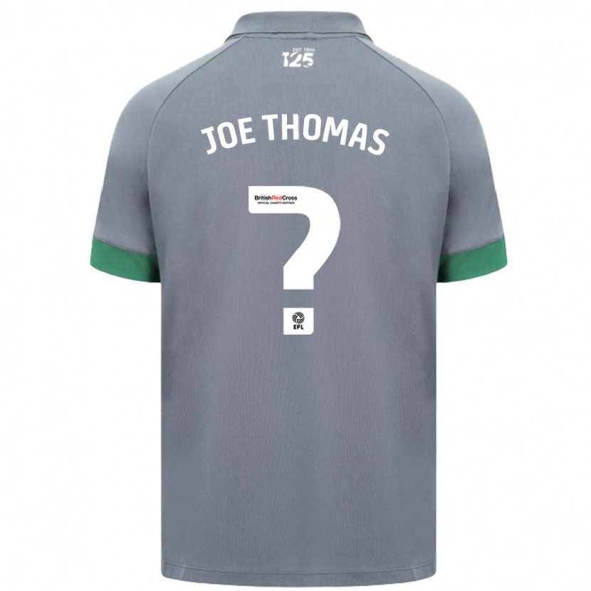 Danxen Kobiety Joe Thomas #0 Ciemnoszary Wyjazdowa Koszulka 2024/25 Koszulki Klubowe