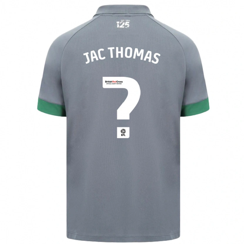 Danxen Kobiety Jac Thomas #0 Ciemnoszary Wyjazdowa Koszulka 2024/25 Koszulki Klubowe
