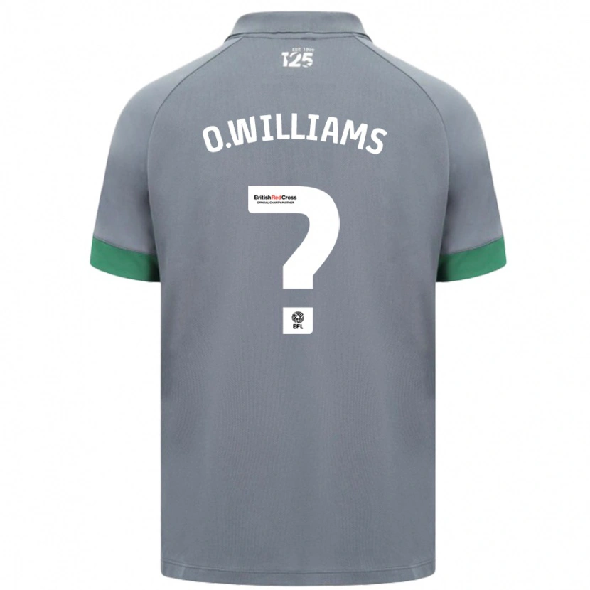 Danxen Kobiety Oliver Williams #0 Ciemnoszary Wyjazdowa Koszulka 2024/25 Koszulki Klubowe