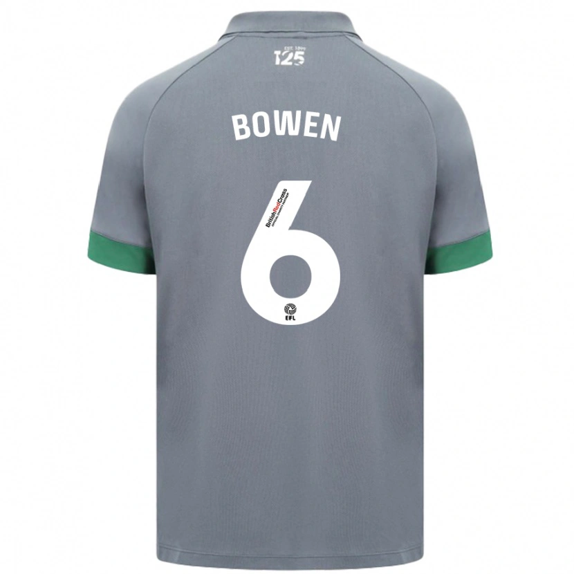 Danxen Kobiety Megan Bowen #6 Ciemnoszary Wyjazdowa Koszulka 2024/25 Koszulki Klubowe