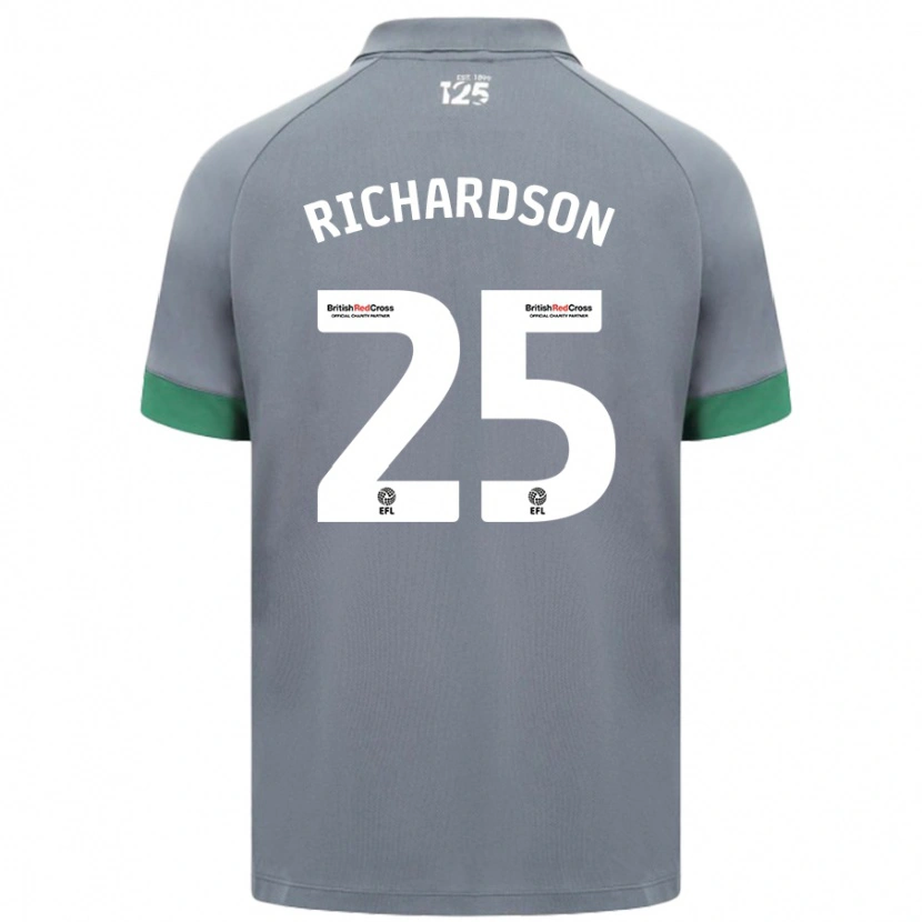Danxen Kobiety Tija Richardson #25 Ciemnoszary Wyjazdowa Koszulka 2024/25 Koszulki Klubowe