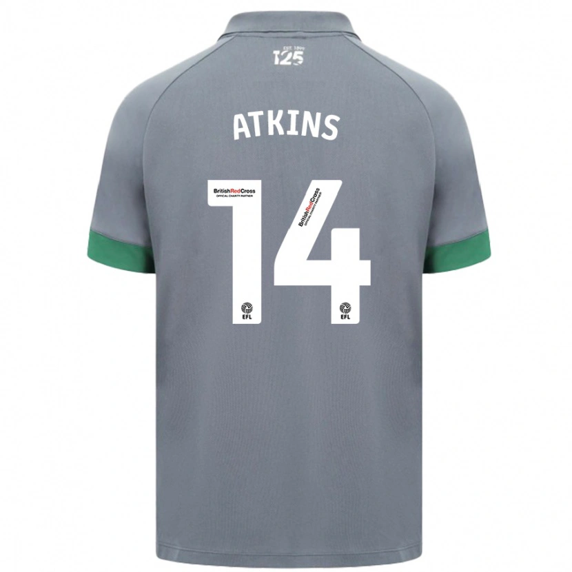 Danxen Kobiety Zoe Atkins #14 Ciemnoszary Wyjazdowa Koszulka 2024/25 Koszulki Klubowe