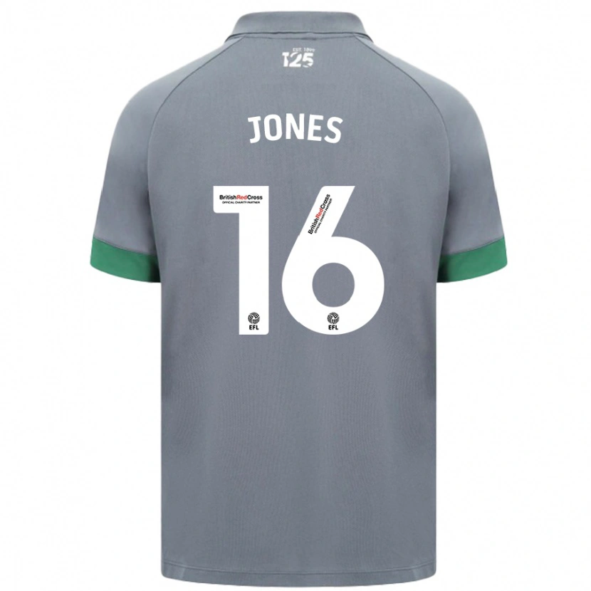 Danxen Kobiety Ellie Jones #16 Ciemnoszary Wyjazdowa Koszulka 2024/25 Koszulki Klubowe