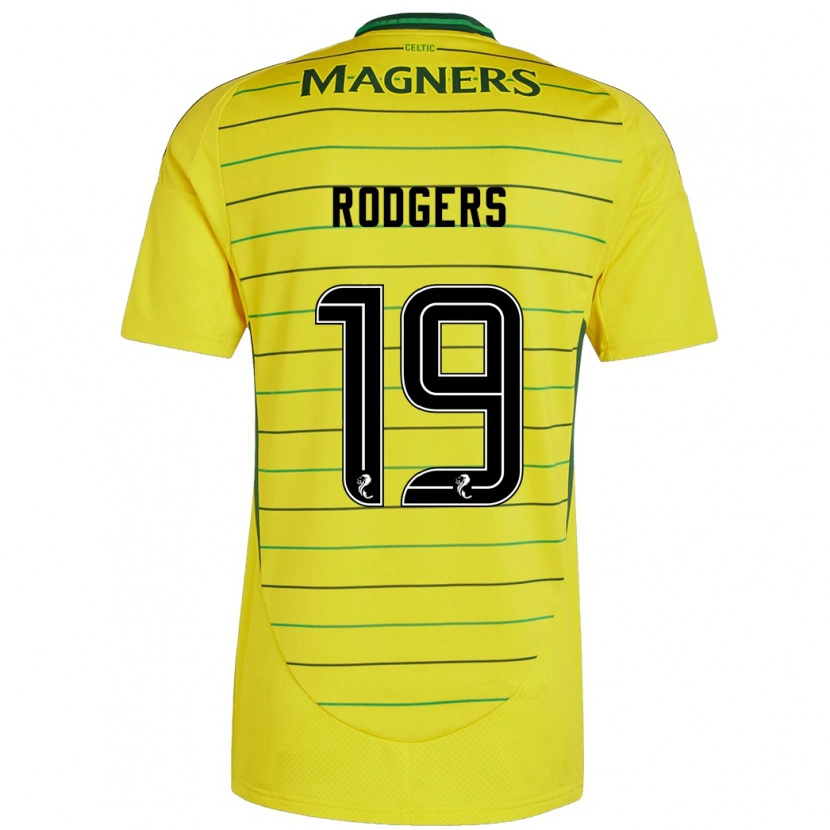 Danxen Kobiety Lisa Rodgers #19 Żółty Wyjazdowa Koszulka 2024/25 Koszulki Klubowe