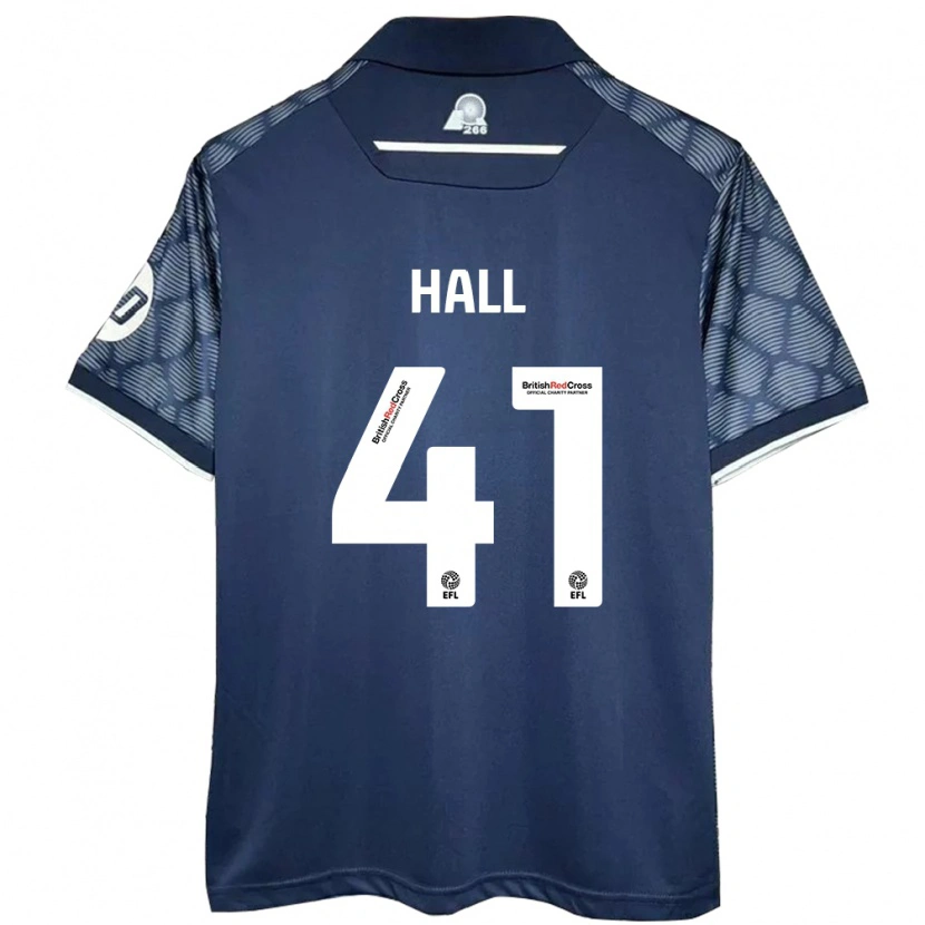 Danxen Kobiety Liam Hall #41 Czarny Wyjazdowa Koszulka 2024/25 Koszulki Klubowe