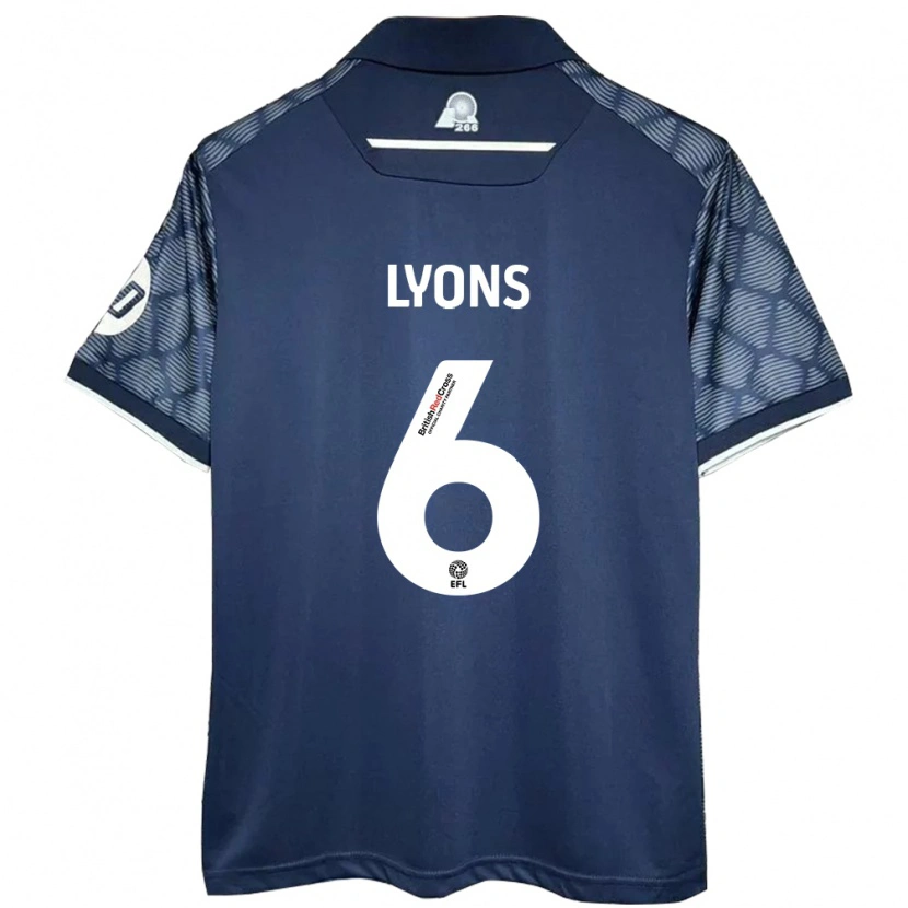 Danxen Kobiety Lauryn Lyons #6 Czarny Wyjazdowa Koszulka 2024/25 Koszulki Klubowe