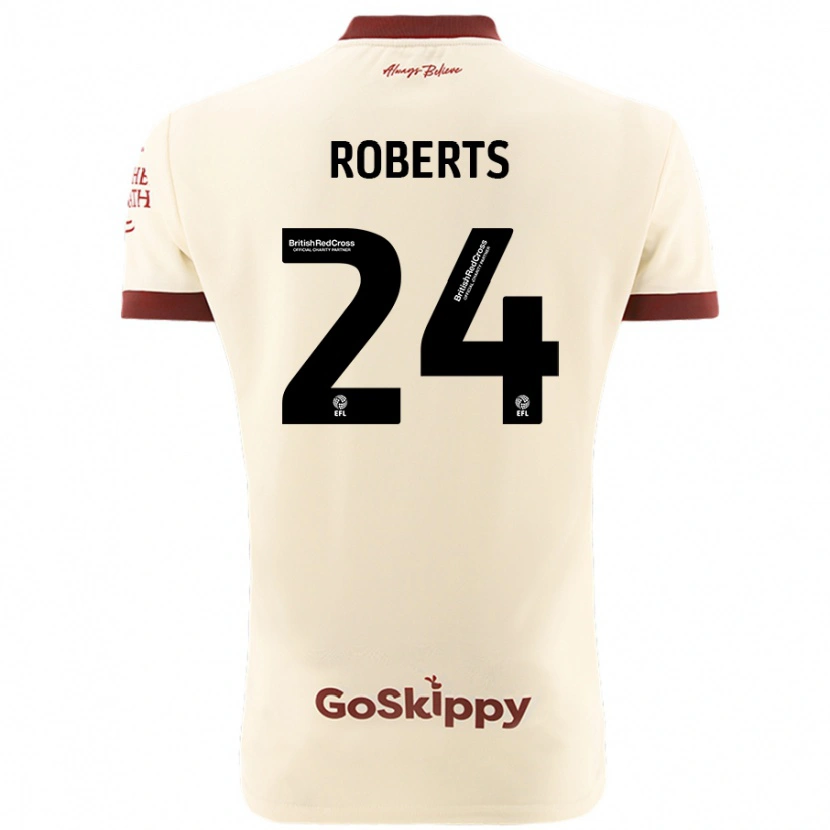 Danxen Kobiety Haydon Roberts #24 Kremowy Biały Wyjazdowa Koszulka 2024/25 Koszulki Klubowe