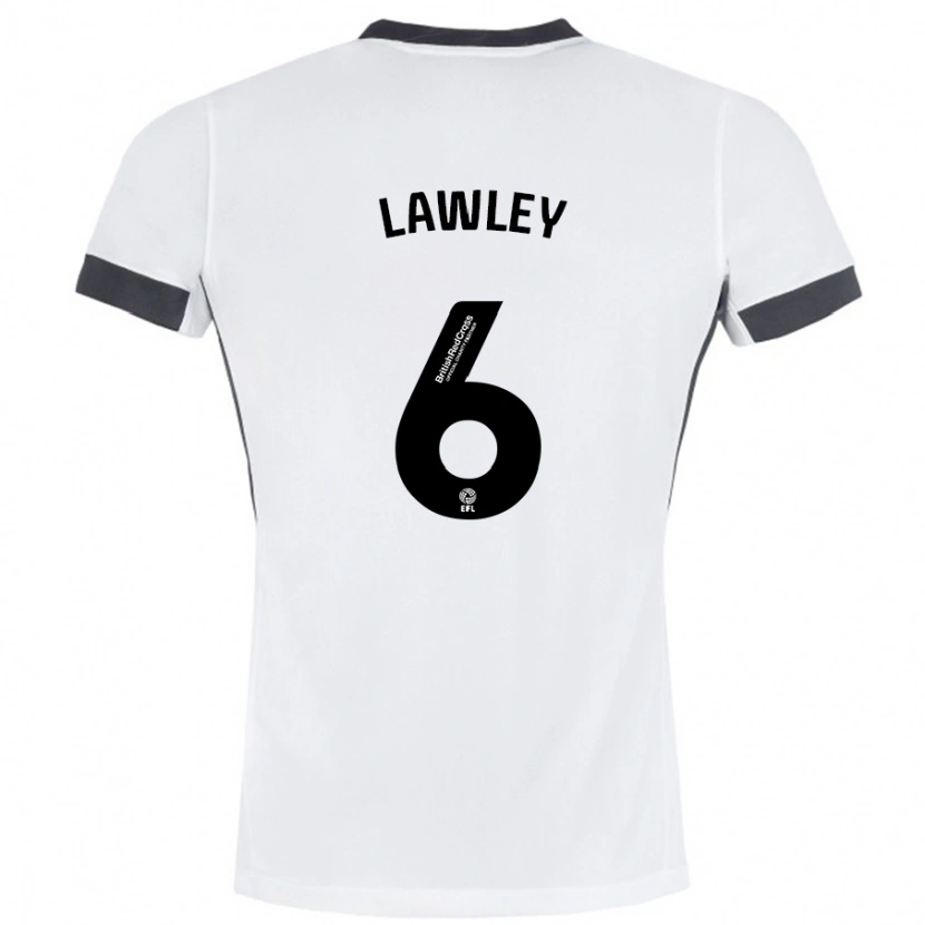Danxen Kobiety Gemma Lawley #6 Biały Czarny Wyjazdowa Koszulka 2024/25 Koszulki Klubowe