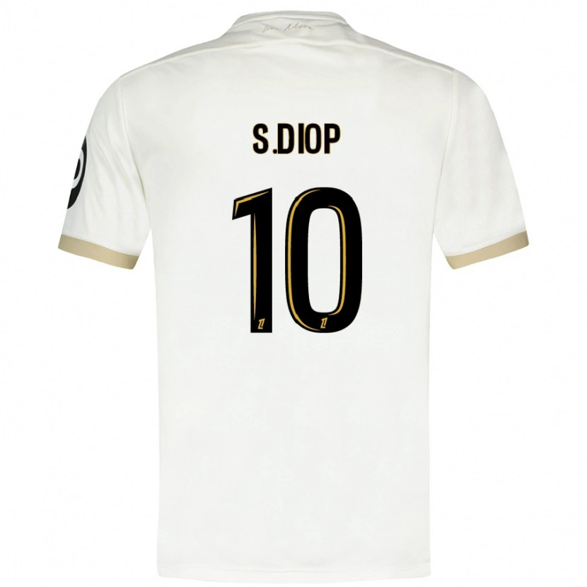 Danxen Kobiety Sofiane Diop #10 Biało-Złoty Wyjazdowa Koszulka 2024/25 Koszulki Klubowe
