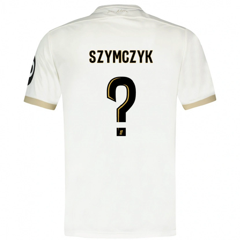 Danxen Kobiety Kacper Szymczyk #0 Biało-Złoty Wyjazdowa Koszulka 2024/25 Koszulki Klubowe