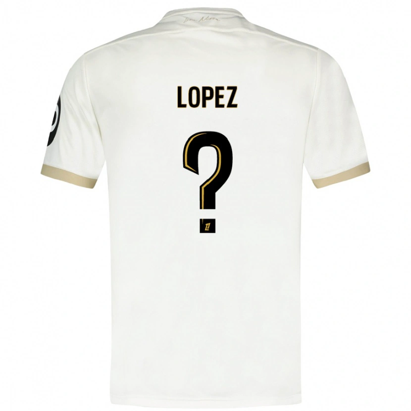 Danxen Kobiety Kylian Lopez #0 Biało-Złoty Wyjazdowa Koszulka 2024/25 Koszulki Klubowe