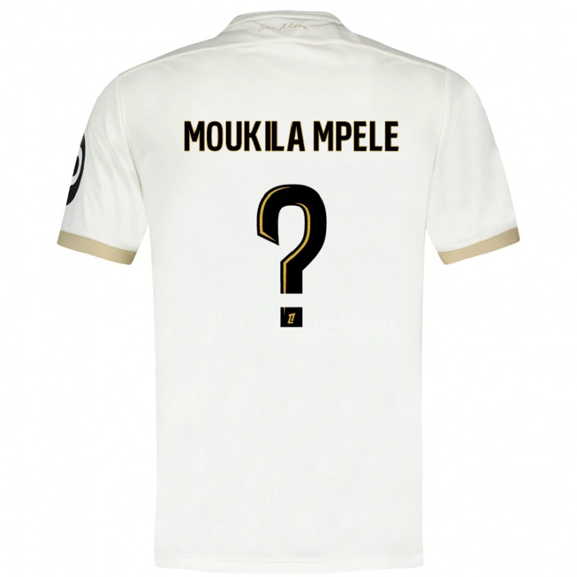 Danxen Kobiety Beny Moukila Mpele #0 Biało-Złoty Wyjazdowa Koszulka 2024/25 Koszulki Klubowe
