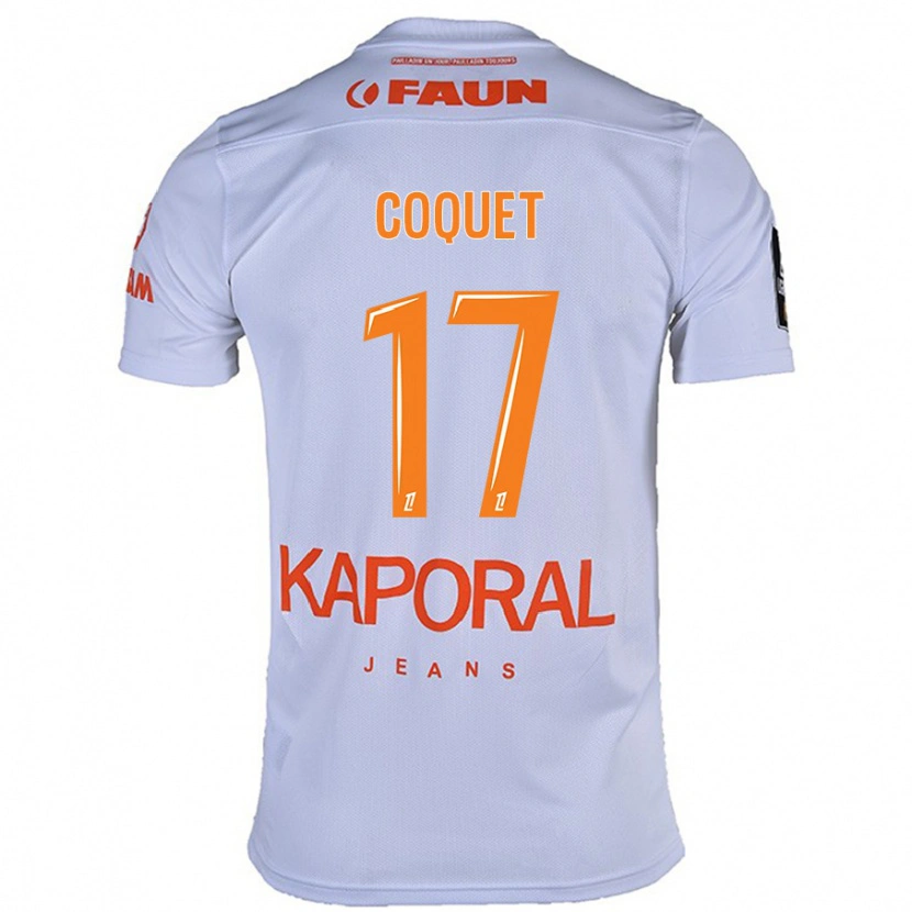 Danxen Kobiety Judith Coquet #17 Biały Wyjazdowa Koszulka 2024/25 Koszulki Klubowe