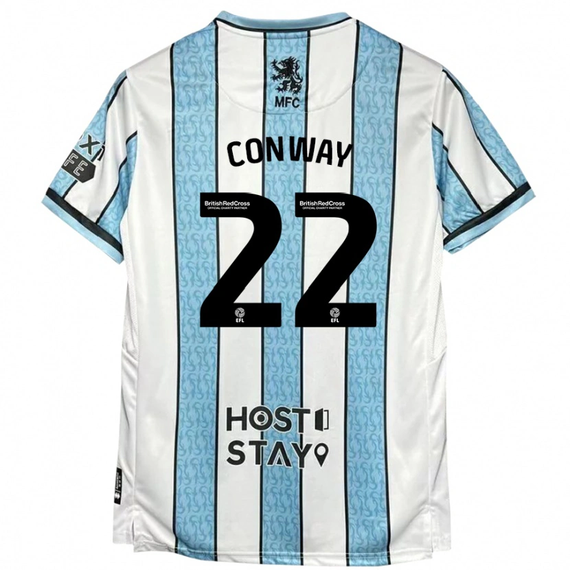 Danxen Kobiety Tommy Conway #22 Biało-Niebieski Wyjazdowa Koszulka 2024/25 Koszulki Klubowe