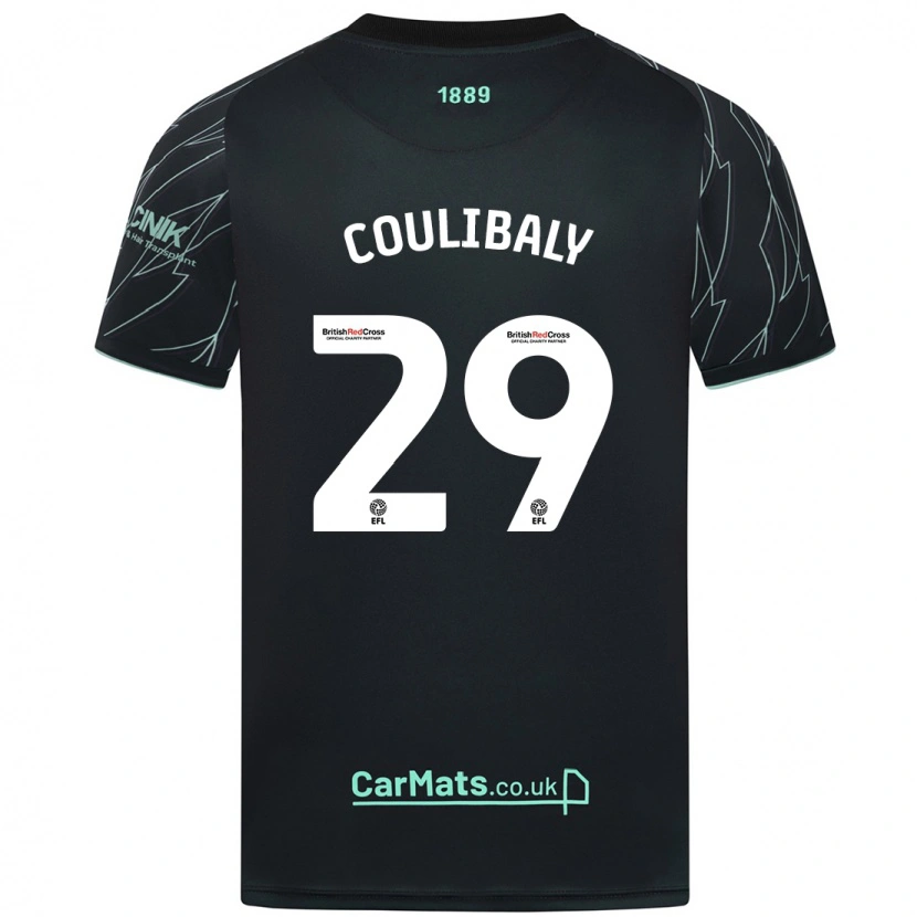 Danxen Kobiety Ismaila Coulibaly #29 Czarno-Zielony Wyjazdowa Koszulka 2024/25 Koszulki Klubowe
