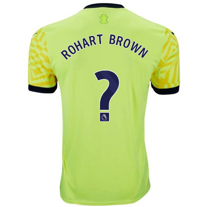 Danxen Kobiety Thierry Rohart-Brown #0 Żółty Wyjazdowa Koszulka 2024/25 Koszulki Klubowe