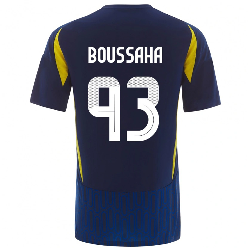 Danxen Kobiety Lina Boussaha #93 Niebieski Żółty Wyjazdowa Koszulka 2024/25 Koszulki Klubowe