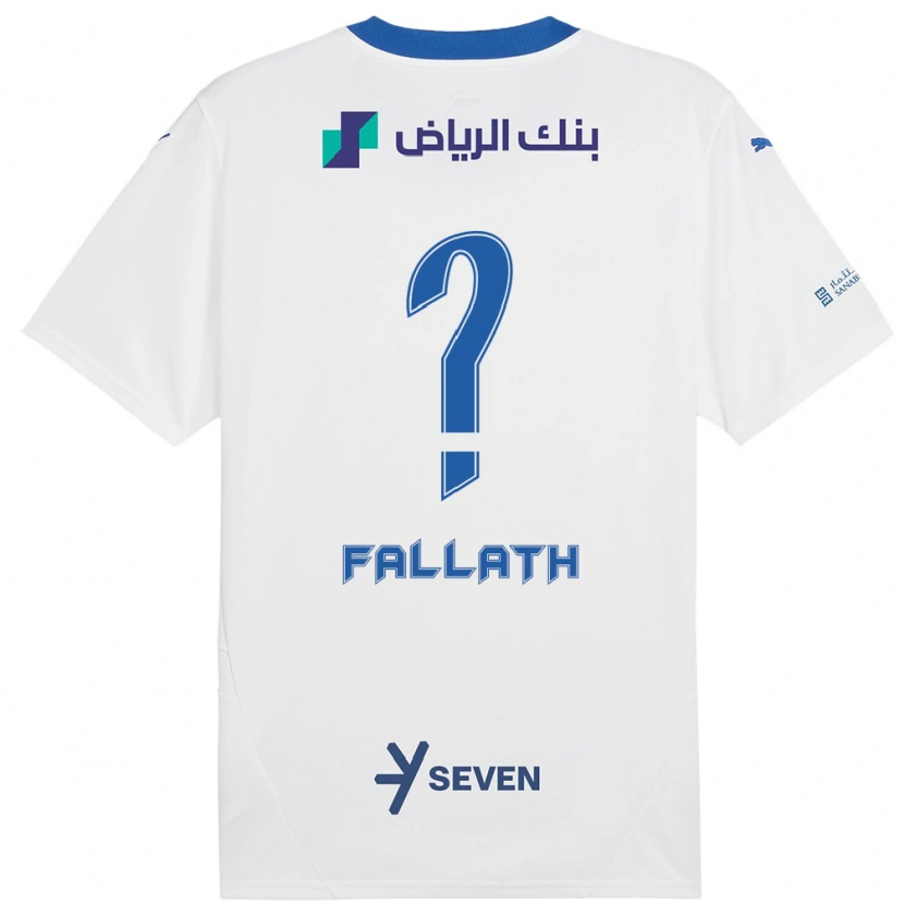 Danxen Kobiety Fahad Fallath #0 Biały Niebieski Wyjazdowa Koszulka 2024/25 Koszulki Klubowe