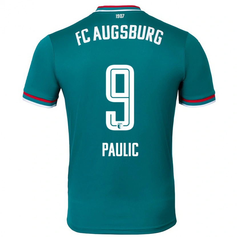 Danxen Kobiety Anthony Paulic #9 Ciemnozielony Wyjazdowa Koszulka 2024/25 Koszulki Klubowe