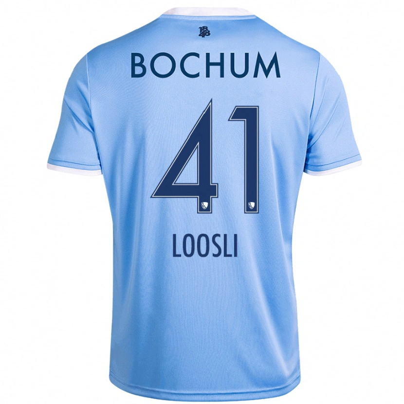 Danxen Kobiety Noah Loosli #41 Niebieski Niebo Wyjazdowa Koszulka 2024/25 Koszulki Klubowe