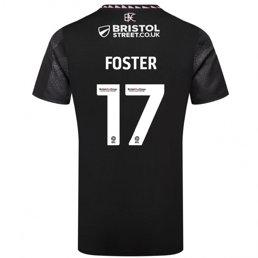 Danxen Kobiety Lyle Foster #17 Czarny Wyjazdowa Koszulka 2024/25 Koszulki Klubowe