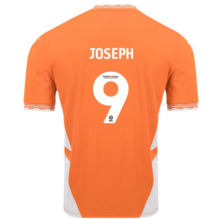 Danxen Dzieci Kyle Joseph #9 Pomarańczowy Biały Domowa Koszulka 2024/25 Koszulki Klubowe