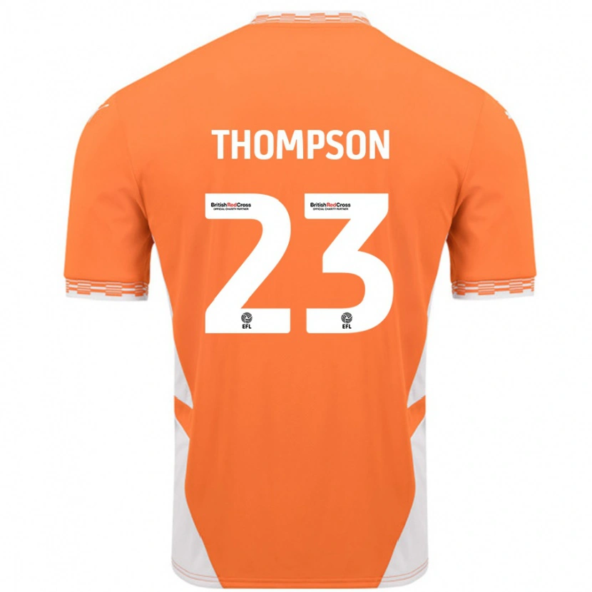 Danxen Dzieci Dominic Thompson #23 Pomarańczowy Biały Domowa Koszulka 2024/25 Koszulki Klubowe