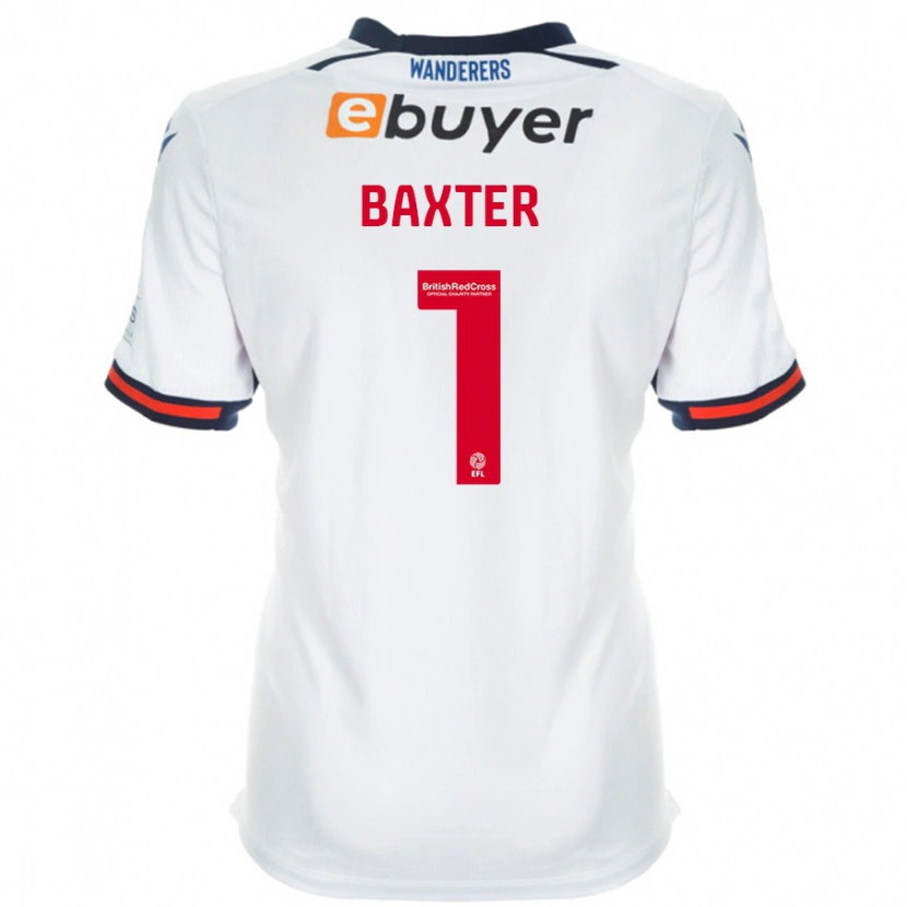 Danxen Dzieci Nathan Baxter #1 Biały Domowa Koszulka 2024/25 Koszulki Klubowe
