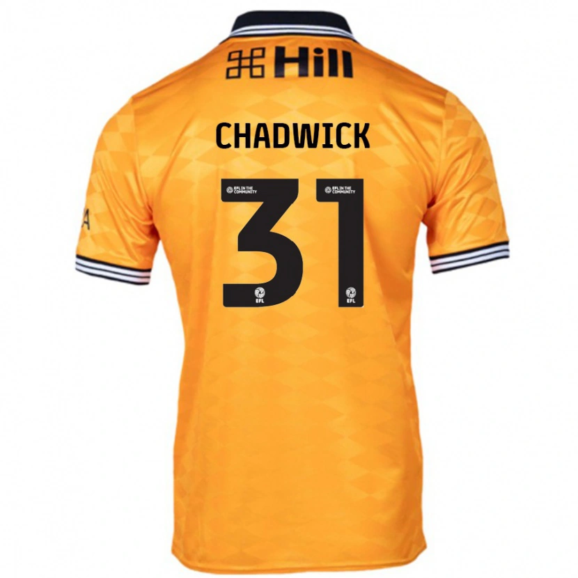 Danxen Dzieci Louis Chadwick #31 Pomarańczowy Domowa Koszulka 2024/25 Koszulki Klubowe