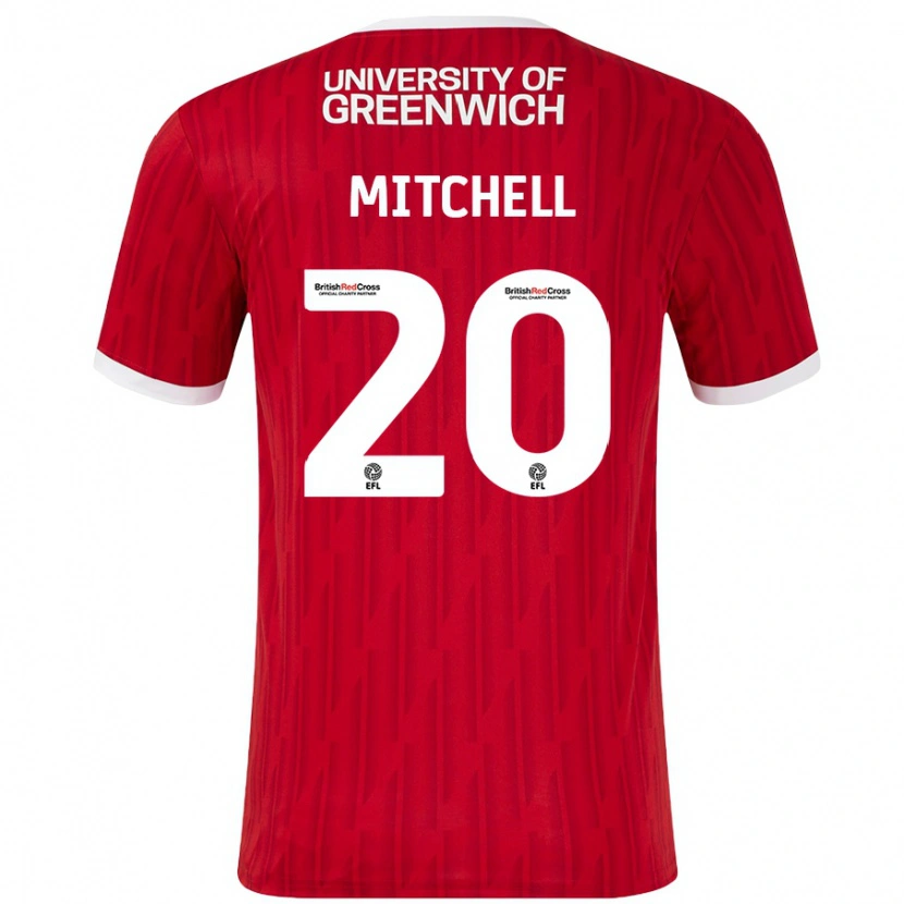 Danxen Dzieci Zach Mitchell #20 Czerwony Biały Domowa Koszulka 2024/25 Koszulki Klubowe