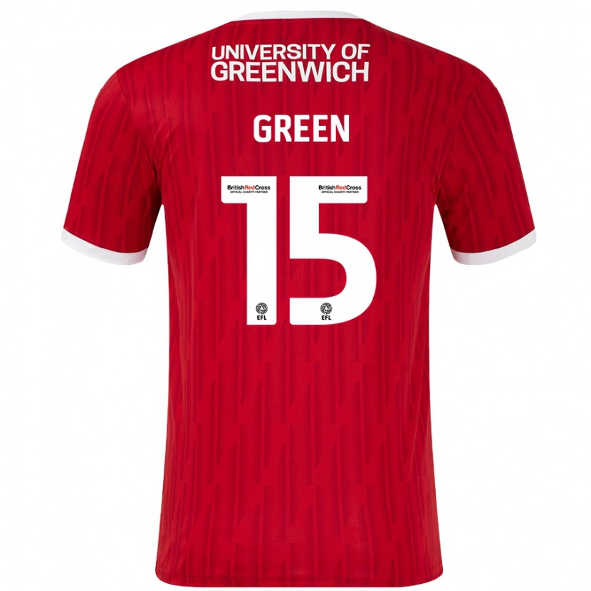 Danxen Dzieci Kayleigh Green #15 Czerwony Biały Domowa Koszulka 2024/25 Koszulki Klubowe