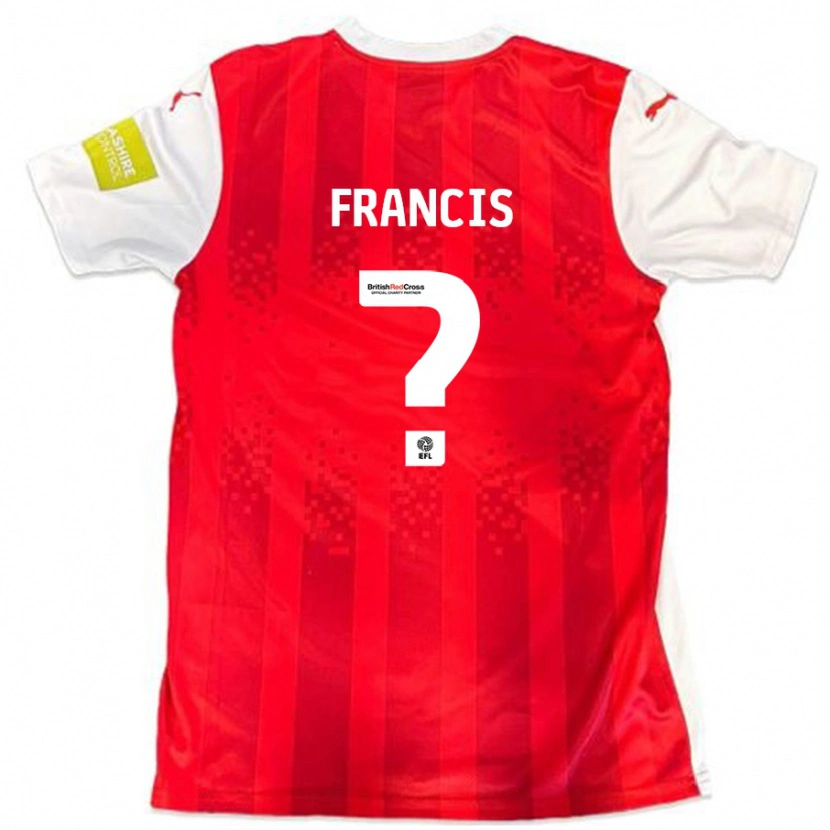 Danxen Dzieci Dannen Francis #0 Czerwony Biały Domowa Koszulka 2024/25 Koszulki Klubowe
