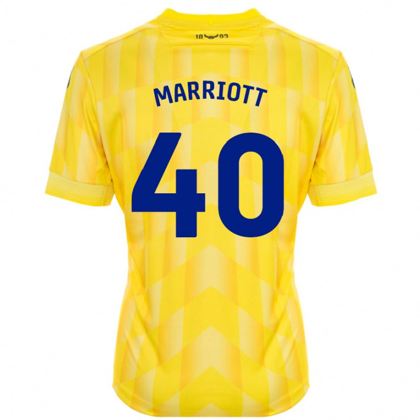 Danxen Dzieci Monty Marriott #40 Żółty Domowa Koszulka 2024/25 Koszulki Klubowe