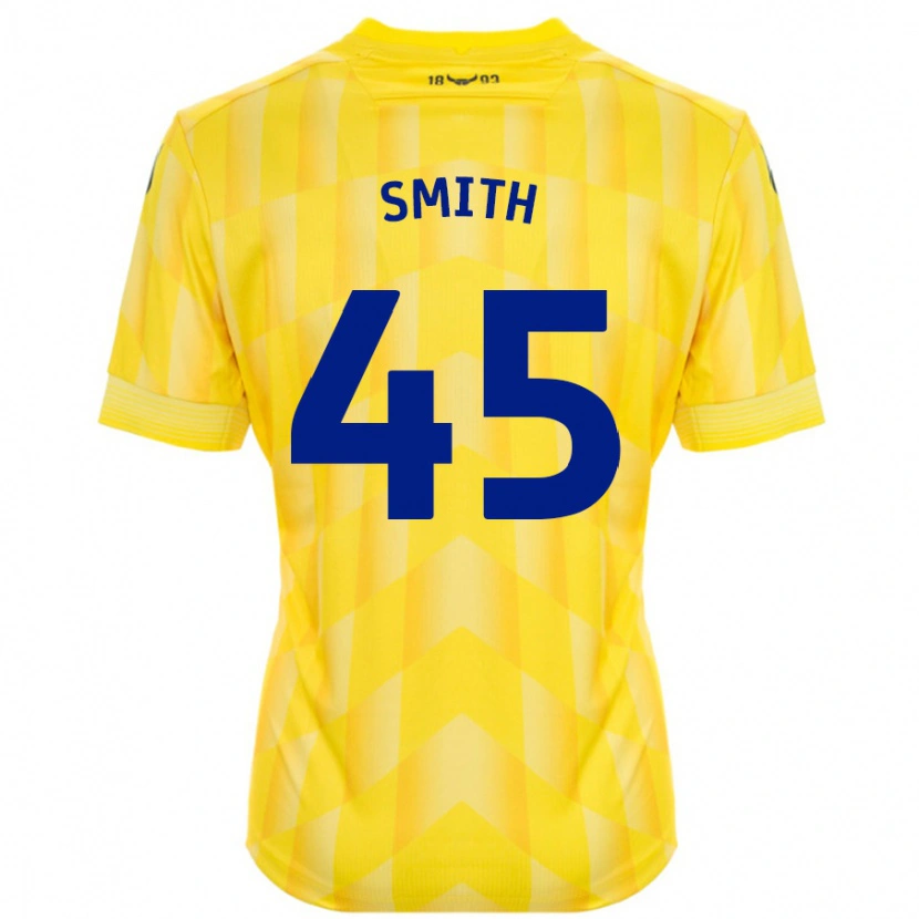Danxen Dzieci Max Smith #45 Żółty Domowa Koszulka 2024/25 Koszulki Klubowe
