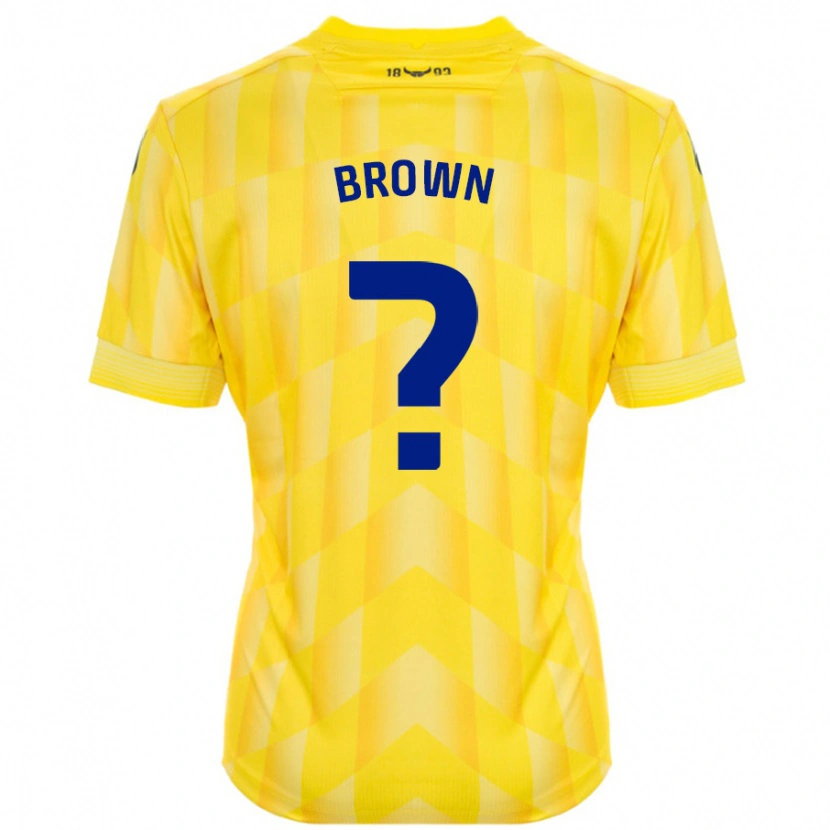 Danxen Dzieci Georgia Brown #0 Żółty Domowa Koszulka 2024/25 Koszulki Klubowe