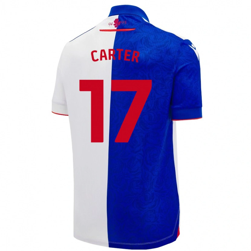 Danxen Dzieci Hayden Carter #17 Niebieski Biały Domowa Koszulka 2024/25 Koszulki Klubowe